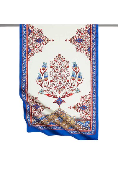 Bursa İpek Saks Candlestick Pattern Large Silky Scarf