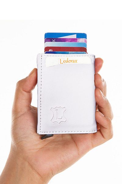 Lederax Faux Leather Men's Card Holder Wallet with Money Eyed Mechanism