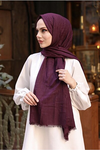 Mides scarf Bambu Siyah Renk Şal-bordo