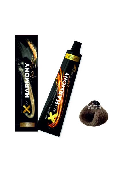 X Pro Harmony Xpro Harmony Profesyonel Saç Boyası No:8,21 Açık Kumral Küllü Irize
