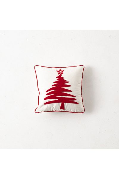 BUGİ HOME COLLECTİON Premium New Year Christmas Punch Embroidered Throw Pillow Case