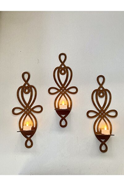 PLANET STORE 3'lü Mdf Model Duvar Mumluğu