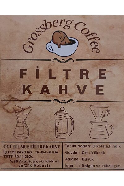 Grossberg Coffee Filtre Kahve Blend 250 Gr