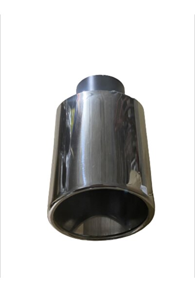 Fvtuningotoaksesuar 90 Lık Egzoz Ucu Tekli Kesik Krom Paslanmaz