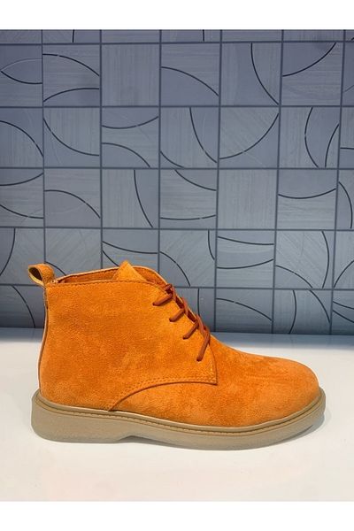 Anıl Ayakkabı Helen Γυναικείες Πορτοκαλί Suede (helen) Πορτοκαλί Γυναικείες μπότες με κορδόνια