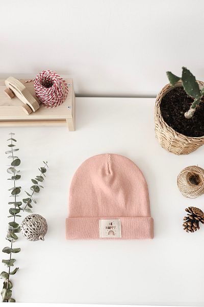 Doğan Collection Ribbed Labeled Powder Beret