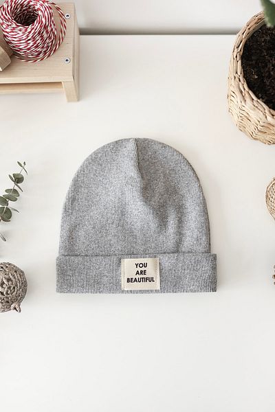 Doğan Collection Gray Beret with Rib Label