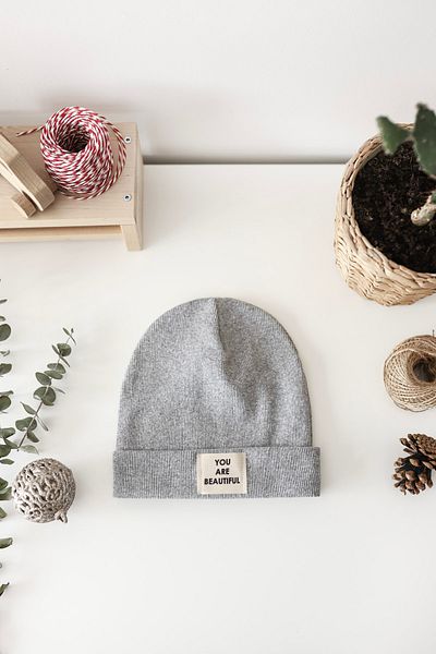 Doğan Collection Gray Beret with Rib Label