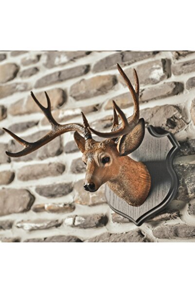 Gift Garden Geyik Kafası Duvar Askılı Büyük Gerçekçi Görünüm Biblo Figür