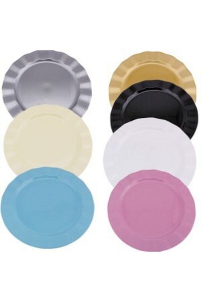 14Süs Gold Colored Mica Plate 26 cm Set of 6