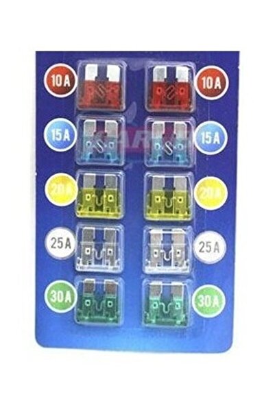 BTM OTOMOTİV Universal 10'lu Araç Büyük Bıçak Sigorta 10 Adet