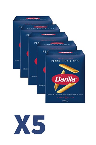 Barilla Penne Rigate 500 Gr X5 Adet Set