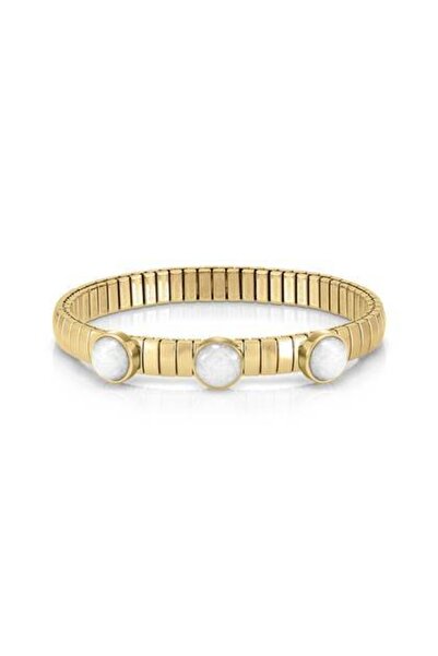 NOMİNATİON Bracelets Grace In Stainless Steel And 3 Stones Pvd (s) White Jade