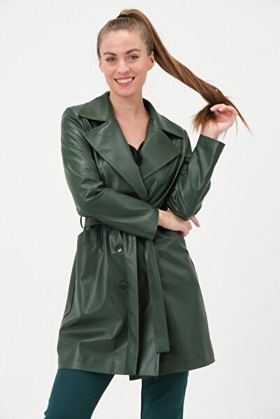 Shahiqa Suni Deri Trençkot