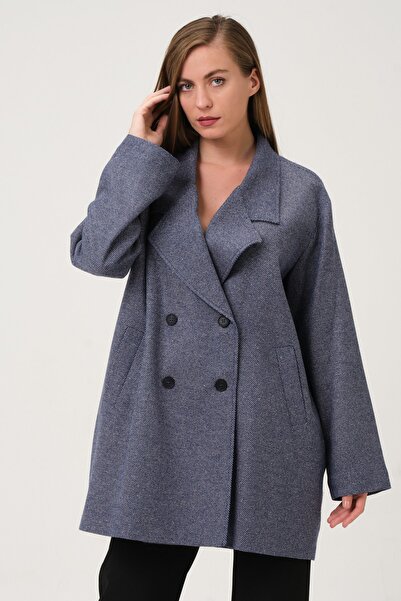 Shahiqa Desenli Oversize Kaban