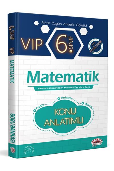 Editör Yayınevi 6. Sınıf Vıp Matematik Hızlı Konu Anlatımlı