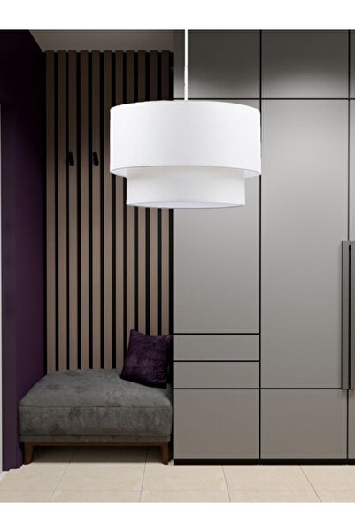 Genel Markalar Kumaş Başlık 2 Katlı Pasta Avize Yatak Odası Çocuk Odası