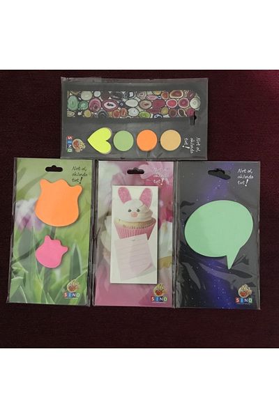 Esmay Adhesive Note Paper (Postit) Memo Pad 4 Pieces