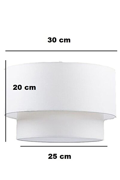 Genel Markalar Kumaş Başlık 2 Katlı Pasta Avize Yatak Odası Çocuk Odası