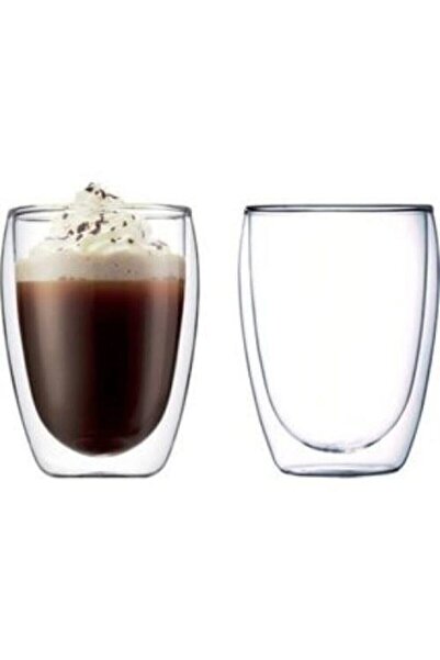 MİMOZA PARK New Design Double Walled Glass 330 ml 2 Pieces