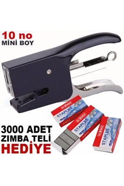 abnturk 3000 Adet Tel Hediyeli,pens Tipi Mekanizma 10 No Mini Zımba Makinesi,...