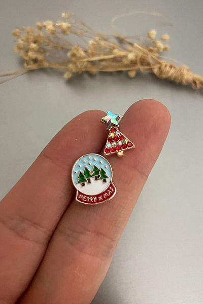 Jaida Moda Women's Rose Merry Christmas Christmas New Year Earrings