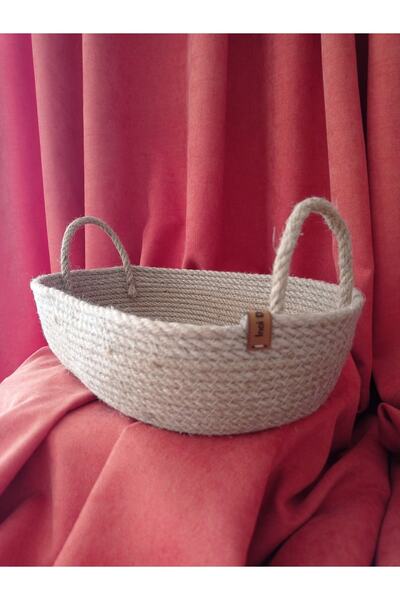 NCDSGN Çok Amaçlı El Yapımı Hasır Sepet, Organizer, Dekoratif Sepet, Saklama ...