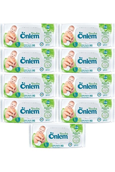 ÖNLEM مناديل مبللة 90 ورقة بخلاصة بوتانيكا (مجموعة من 9) 810 ورقة بغطاء بلاستيكي