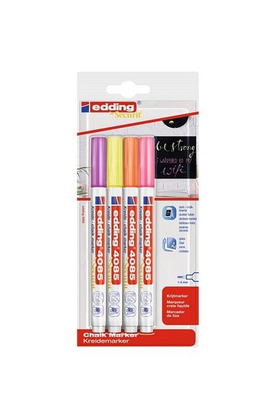 Edding Glass Pen Quadruple Blister Pastel E-4085