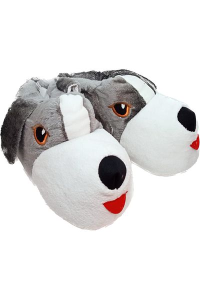 AkınalBella Unisex Grey Animal Slippers Παπούτσια για το σπίτι