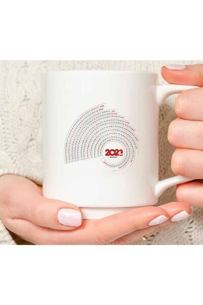 ART HEDİYE كوب دائري 2023 سنة جديدة سعيدة لعيد الميلاد ورأس السنة الجديدة مطب...