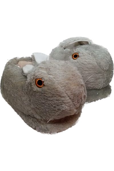 AkınalBella Papuci de damă Grey Rabbit Pantofi de acasă