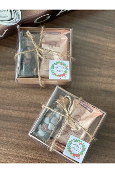 Masalsı Concept 2 Adet Yılbaşı Hediyesi Yeni Yıl Çikolata Kahve Kutusu Tek Ku...