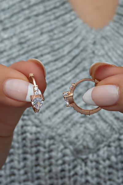 Nereze 925 Ayar Gümüş 15 Mm Kalpli Tamtur Küpe