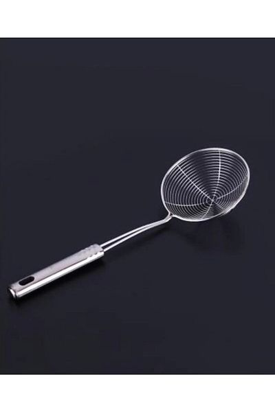 EbruliHomeArt Stainless Steel Wire Ladle with Strainer