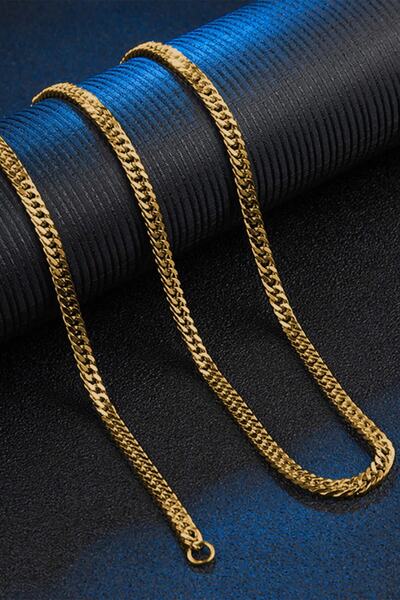 Bluem سلسلة سميكة للرجال من الفولاذ المقاوم للصدأ - قلادة مستوردة مضادة للتشويه