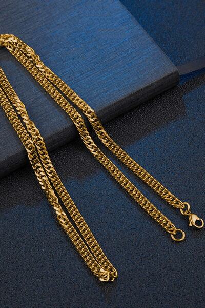 Bluem سلسلة سميكة للرجال من الفولاذ المقاوم للصدأ - قلادة مستوردة مضادة للتشويه