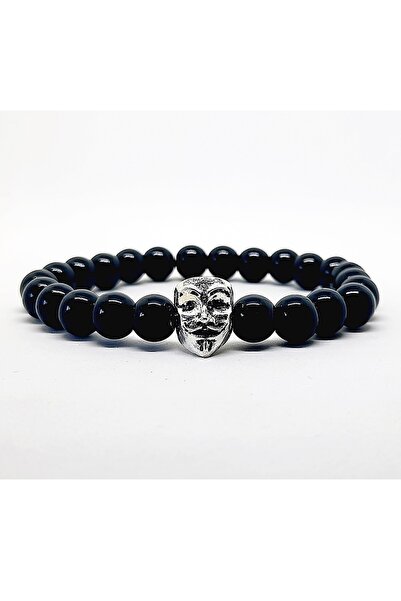 Kusakli قناع فينديتا للجنسين - سوار من الحجر الطبيعي على شكل أونيكس