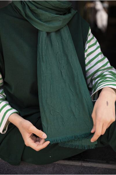 Mides scarf Μπαμπού Μαύρο Χρώμα Σάλι-σμαραγδί