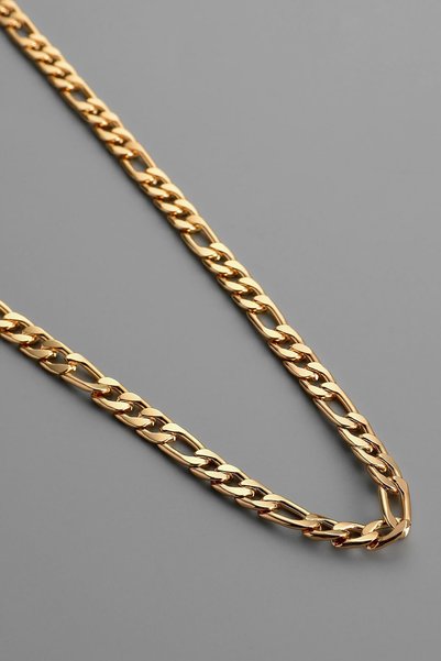 Bluem Stainless Yellow Thick Figaro Chain - Imported Non-Tarnish Chain Necklace