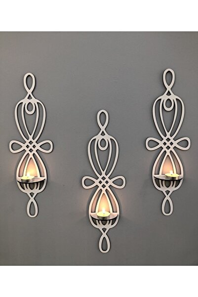 PLANET STORE 3'lü Mdf Model Duvar Mumluğu