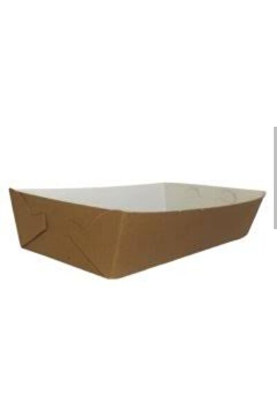 Glora Kutu Kumpir Konik Tabak Kraft Küçük 12x8x4 Cm 100 Adet*5 Paket