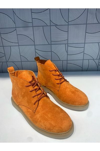 Anıl Ayakkabı Helen Γυναικείες Πορτοκαλί Suede (helen) Πορτοκαλί Γυναικείες μπότες με κορδόνια