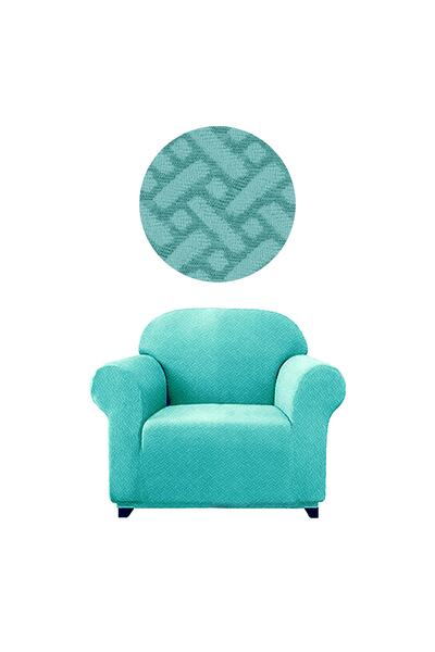 elgeyar Canapea flexibilă din Lycra cu model din răchită - Husă pentru canapea și canapea extensibilă de o persoană