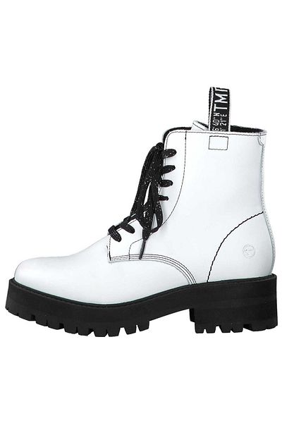 Tamaris Stiefelette - Weiß - Blockabsatz