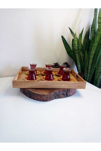 ASLI قهوة خشبية عتيقة مزخرفة، شاي، وعد، خطوبة، عرض تقديمي، صينية تقديم
