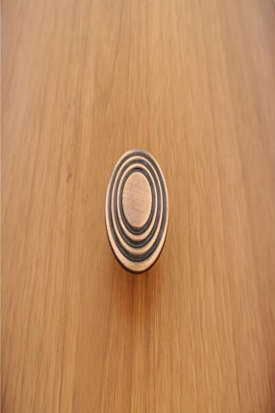 Azm Hırdavat Halkalı Antik Bakır Düğme Kulp