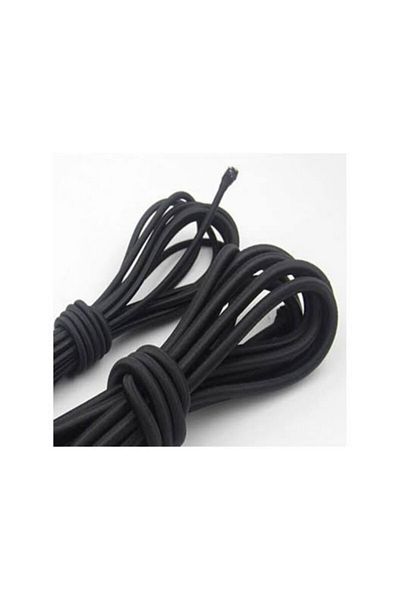 MOR SALKIM HOME Round Rubber Rope 2.5 mm Rubber 15 Meters + 20 Pieces Cord Rope Stopper