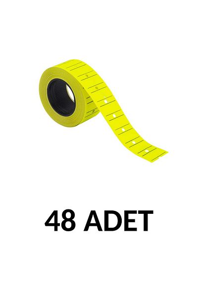 KRAF 48 Pieces 12x21 Motex Highlighter Yellow Price Tag