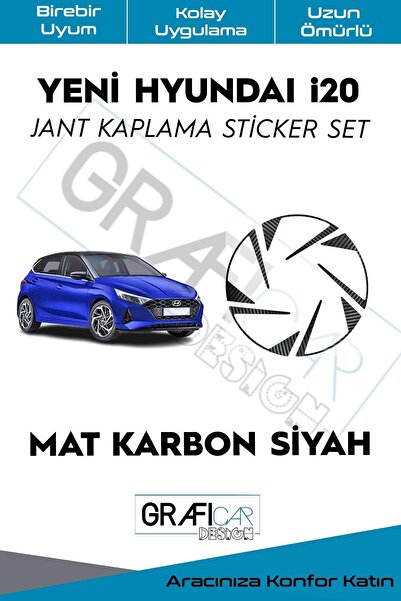 GRAFİCAR Yeni Hyundai I20 Jant Kaplama Sticker Set